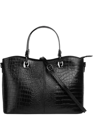 Cluty Henkeltasche, echt Leder, Made in Italy