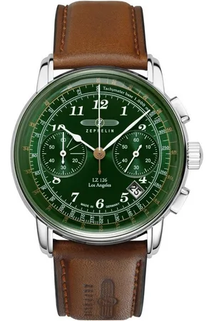 Zeppelin Chronograph LZ 126 Los Angeles 7614-4, Armbanduhr, Quarzuhr, Herrenuhr, Datum, Stoppfunktion, Made in Germany