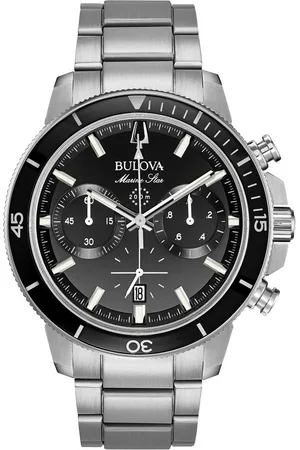 BULOVA Chronograph Marine Star 96B272, Armbanduhr, Quarzuhr, Herrenuhr, Edelstahlarmband, Datum
