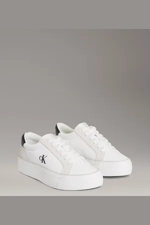 Calvin Klein VULC FLATFORM MG NYLON MIX Plateausneaker Schnürschuh, Halbschuh, Freizeitsneaker mit softem Schaftrand