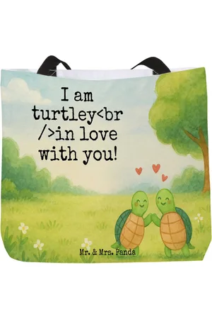 Mr. & Mrs. Panda Shopper Schildkröten Paar Design - - Geschenk, Ehefrau, Einkaufsbeutel, (1-tlg), Mobiler Big Bag - Verkäufer: