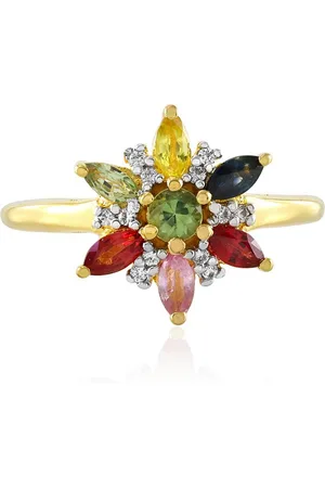 Cavill Silberring Multicolor Saphir Goldplattierter Silberring (1-tlg) - Verkäufer: Juwelo Deutschland GmbH