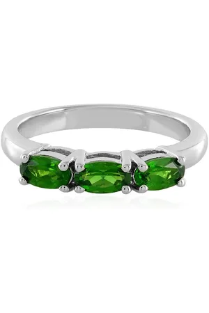 Cavill Silberring Russischer Diopsid Platinplattierter Silberring, 0,698ct (1-tlg) - Verkäufer: Juwelo Deutschland GmbH
