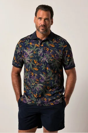 JP 1880 Poloshirt Poloshirt Halbarm Piqué floraler Print - Verkäufer: Popken Fashion Group