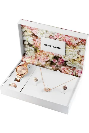 Excellanc Schmuckset 1800219 Damen Geschenkset mit Uhr, Halskette, (Einzeln, inkl. Schmuckbox) - Verkäufer: Shaghafi GmbH