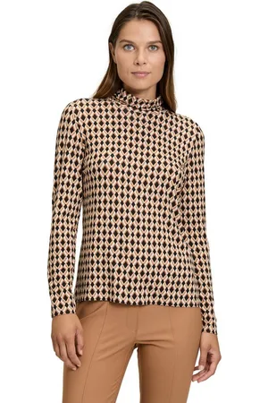 Betty Barclay Kurzarmshirt Rollkragenshirt langarm (1-tlg) Muster