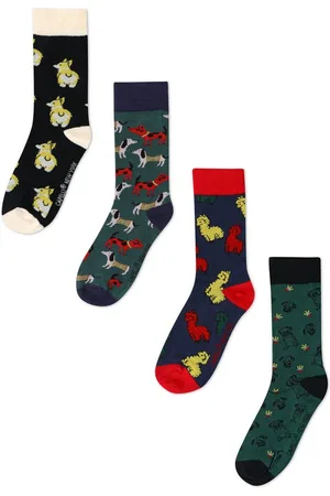 Capelli new york Socken (4-Paar) buntes 4er Pack mit verschiedenen Hundemotiven