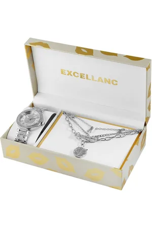 Excellanc Schmuckset 1800246 Geschenkset mit Damenarmbanduhr und drei (Einzeln, inkl. Schmuckbox) - Verkäufer: Shaghafi GmbH