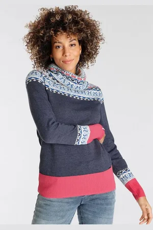 KangaROOS Norwegerpullover mit trendigem Doppel-Schlauchkragen