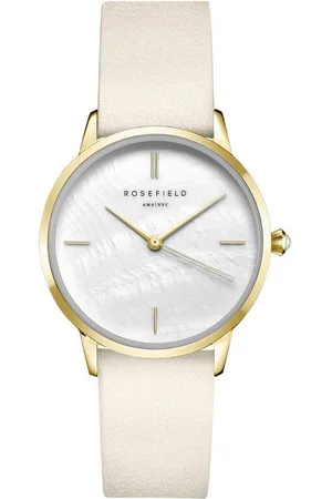 ROSEFIELD Quarzuhr Pearl Edit mit Lederband Goldfarben - Verkäufer: uhrcenter