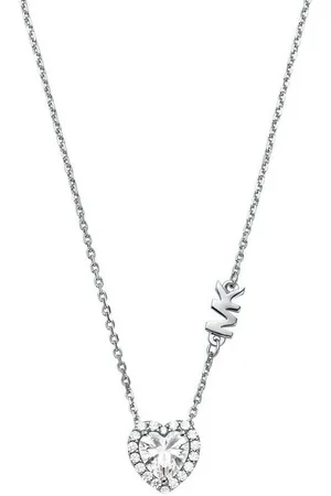 Michael Kors Kette mit Anhänger MKC1520AN040 Halskette mit Anhänger Damen Logo Herz Zirkonia Silber - Verkäufer: Karat24