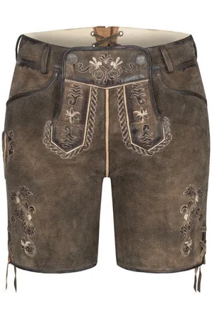 Nübler Trachtenlederhose Lederhose kurz Viona M in Hellbraun von - Verkäufer: Trachtenhof