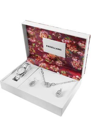 Excellanc Schmuckset EX0600 Damen Geschenkset mit Uhr, Ohrringen und (Einzeln, inkl. Schmuckbox), Damen Geschenkset - Verkäufer: Shaghafi GmbH