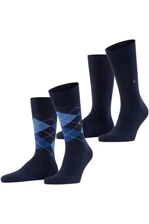 Burlington Socken Everyday Argyle Mix 2-Pack (2-Paar) aus weicher gekämmter Baumwolle - Verkäufer: FALKE