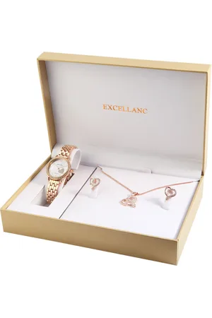 Excellanc Schmuckset EX0536 Geschenkset mit Damenuhr, Halskette und (Einzeln, inkl. Schmuckbox), Damen Geschenkset - Verkäufer: Shaghafi GmbH