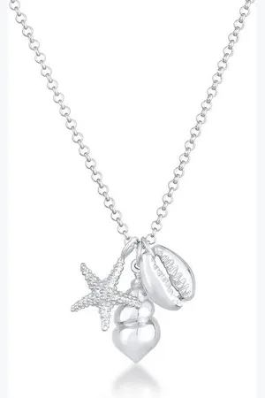 Elli Kette mit Anhänger Seestern Muschel Anhänger Maritim 25 Silber, Muschel - Verkäufer: JULIE & GRACE GmbH