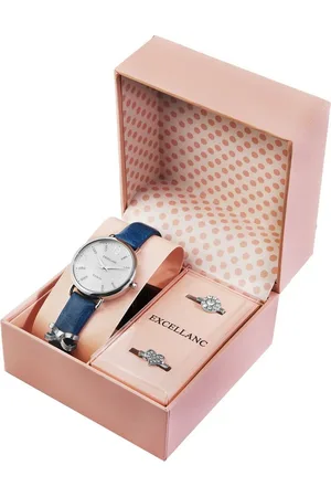 Excellanc Schmuckset EX0596 Damengeschenkset mit Armbanduhr und drei Charms, (Einzeln, inkl. Schmuckbox) - Verkäufer: Shaghafi GmbH