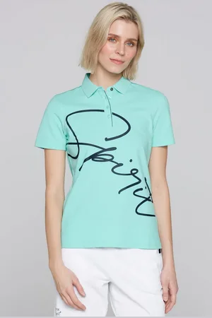 Soccx Poloshirt Pikee-Polo mit Wording Print in Aqua Splash (1-tlg) Nicht Vorhanden - Verkäufer: CONCEPT Mode