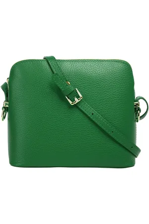 Cluty Umhängetasche, echt Leder, Made in Italy