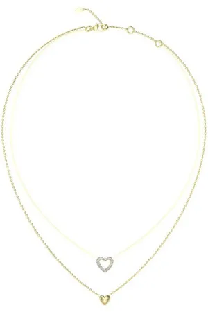 Guess Kette mit Anhänger Double gold-plated heart necklace Beloved JUBN05026JWYGT/U - Verkäufer: Parfümerie Wilhelm Haas