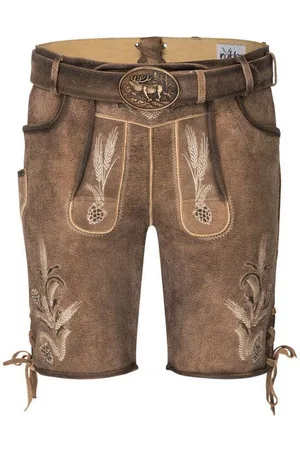 Nübler Trachtenlederhose Lederhose kurz Braumeister in Hellbraun von - Verkäufer: Trachtenhof