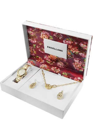 Excellanc Schmuckset EX0600 Damen Geschenkset mit Uhr, Ohrringen und (Einzeln, inkl. Schmuckbox), Damen Geschenkset - Verkäufer: Shaghafi GmbH