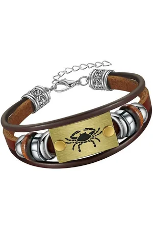 Firetti Armband Schmuck Geschenk Armschmuck Armkette Edelstein Sternzeichen, Made in Germany - mit Hämatit - mit Holzimitat