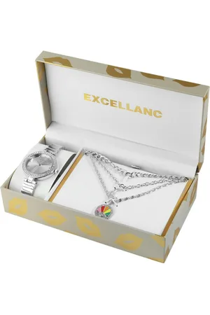 Excellanc Schmuckset 1800245 Geschenkset mit Damenarmbanduhr und drei (Einzeln, inkl. Schmuckbox) - Verkäufer: Shaghafi GmbH