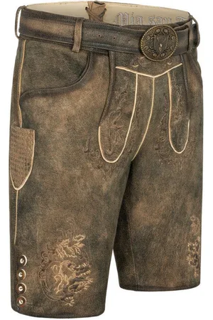 Nübler Trachtenlederhose Lederhose kurz Terence in Braun von - Verkäufer: Trachtenhof