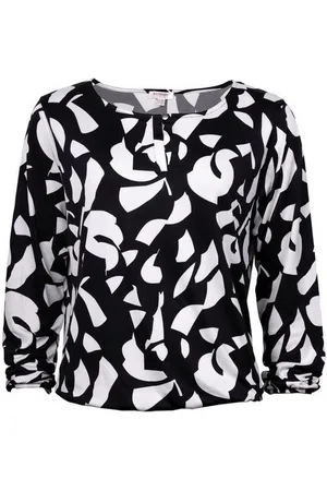 Stooker Women Langarmshirt CALLA Print Langarmshirt Regular Fit Blusen-Shirt mit grafischem Print für Damen