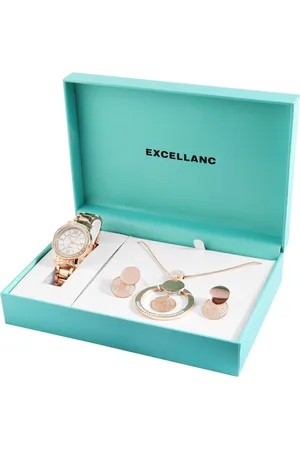 Excellanc Schmuckset EX0534 Geschenkset Damen mit Uhr, Halskette und (Einzeln, inkl. Schmuckbox), Damen Geschenkset - Verkäufer: Shaghafi GmbH