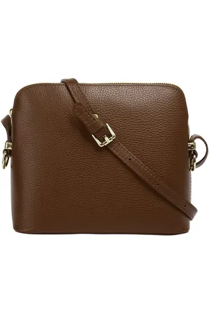 Cluty Umhängetasche, echt Leder, Made in Italy