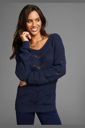 Laura Scott Strickpullover mit modischem Strickmuster