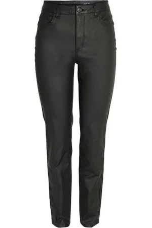 Noisy May Lederimitathose NMMONI HW STRAGHT ANK COATED BLACK NOOS - Verkäufer: ARIZONAS