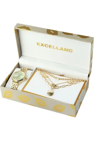 Excellanc Schmuckset 1800247 Geschenkset mit Damenarmbanduhr und drei (Einzeln, inkl. Schmuckbox) - Verkäufer: Shaghafi GmbH