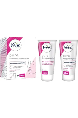 Veet Enthaarungscreme + Gesichtscreme, Essentials Set, 2x 50ml, sanft & pflegend - Verkäufer: PENNGUIN-DE