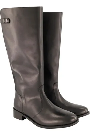 Ulla Popken Lederstiefel XXL-Schaft Druckknopf-Riegel Weite H Stiefel - Verkäufer: Popken Fashion Group