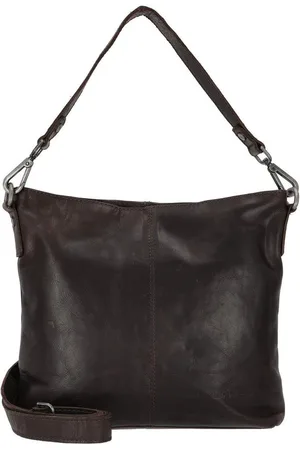 Chesterfield Handtasche Jen - Schultertasche Leder 25 cm (brown) - Verkäufer: Markenkoffer