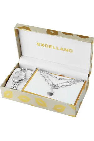 Excellanc Schmuckset 1800247 Geschenkset mit Damenarmbanduhr und drei (Einzeln, inkl. Schmuckbox) - Verkäufer: Shaghafi GmbH
