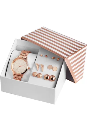 Excellanc Schmuckset Hadil Geschenkset Damen, Uhr, sechs Paar Ohrstecker, (Einzeln, inkl. Schmuckbox), Damen Geschenkset - Verkäufer: Shaghafi GmbH