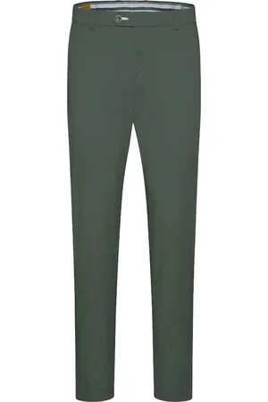 Bugatti Herren Chino-Hose modische Freizeit-Hose Baumwoll-Hose 48404925 Grün