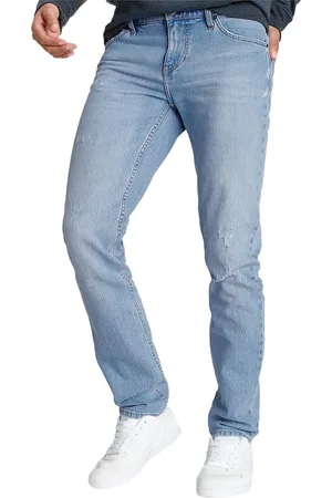 alife kickin Herren Slim-Fit Jeans im 5-Pocket-Style Baumwoll-Hose im Used-Look Denim-Hose 46289355 Blau