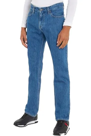Tommy Hilfiger Herren Straight-Jeans stylische Baumwoll-Jeans Denim-Hose 60453210 Blau