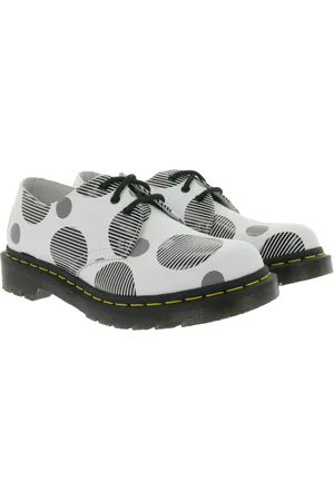 Dr. Martens 1461 Polka Dot Smooth Damen Halbschuhe Glattleder-Schuhe 26877101 Weiß/Schwarz