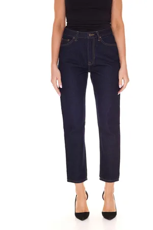 LTB Victoria Damen Straight Fit Jeans mit Rinsed-Waschung Denim-Hose 51366 14678 082 Dunkelblau