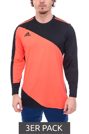 adidas 3er Pack Torwarttrikot Squadra GK 21 Herren Langarm-Trikot Fußball mit Aeroready GK9805 Schwarz/Orange