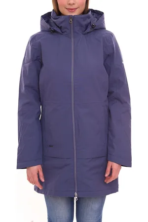 KangaROOS Damen Funktions-Mantel Softshell-Jacke wasserdicht mit 2-Wege Reißverschluss 15413625 Blau