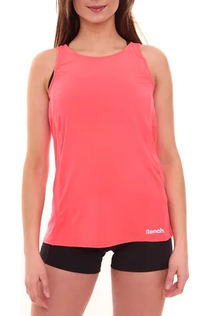 Bench Bench Damen Tank Top ärmelloses Sport-Shirt mit Cut Out im Rücken Lauf-Shirt PK11423 11423 Neon Orange