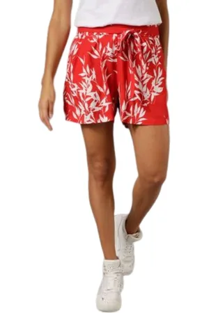 Aniston CASUAL Damen Sommer-Shorts Jersey Shorts mit Allover-Print 87302739 Rot