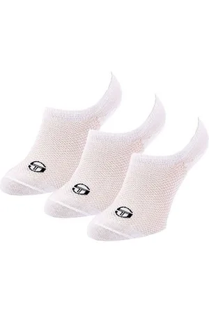 Sergio Tacchini 3 Paar Invisible Footie Füßlinge kurze Socken Baumwoll-Strümpfe Weiß